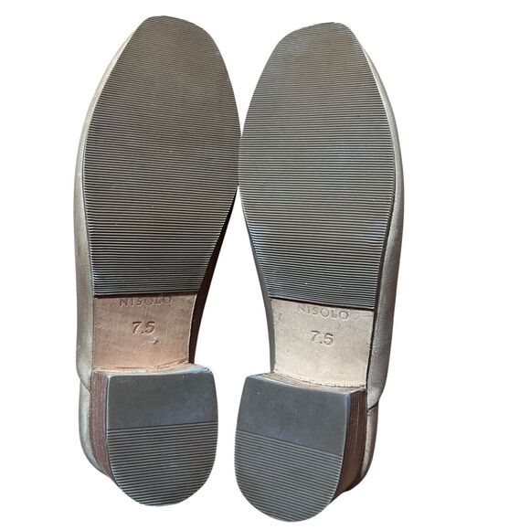 Nisolo All-Day Heeled Mule Shoes Womens Size 7.5 Almond Leather Slip On Comfort - Picture 8 of 10